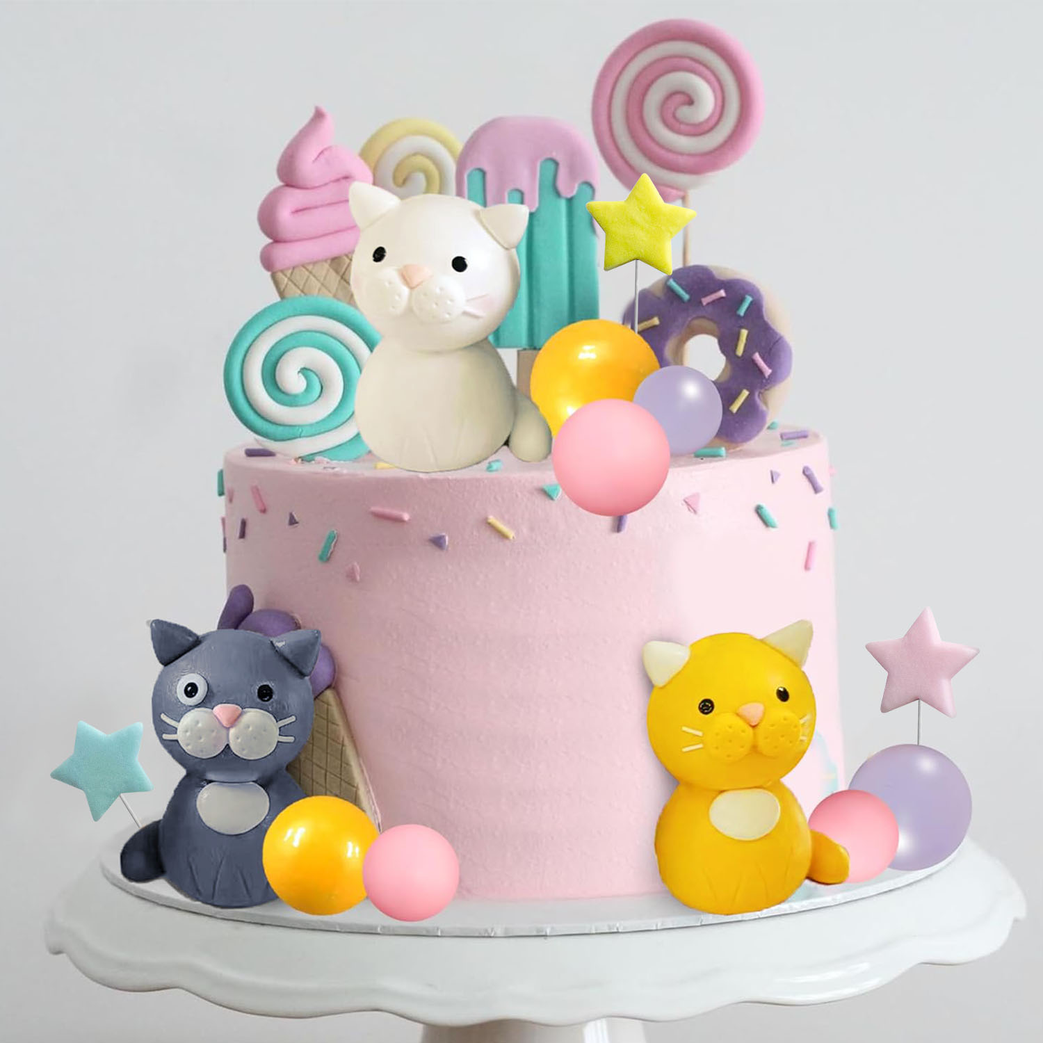 Pet Supplies Outlet - 17 pçs gato bolo topper gatos