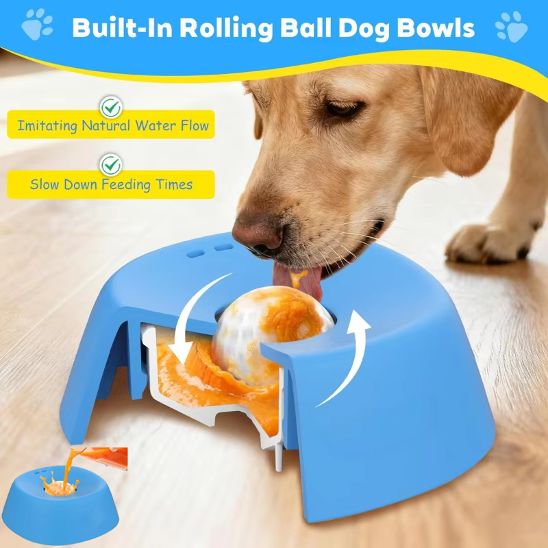 Slow Feeder Dog Bowl - Tigelas Líquidas Antideslizantes para Cães em