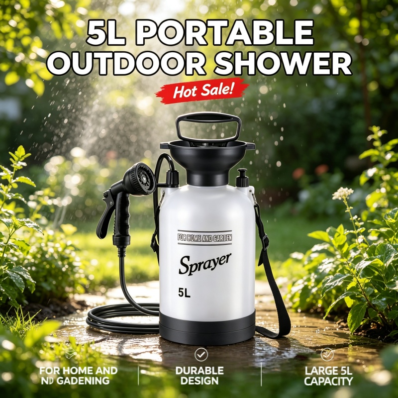 Pet Supplies Outlet - Chuveiro Portátil de Camping 5L com